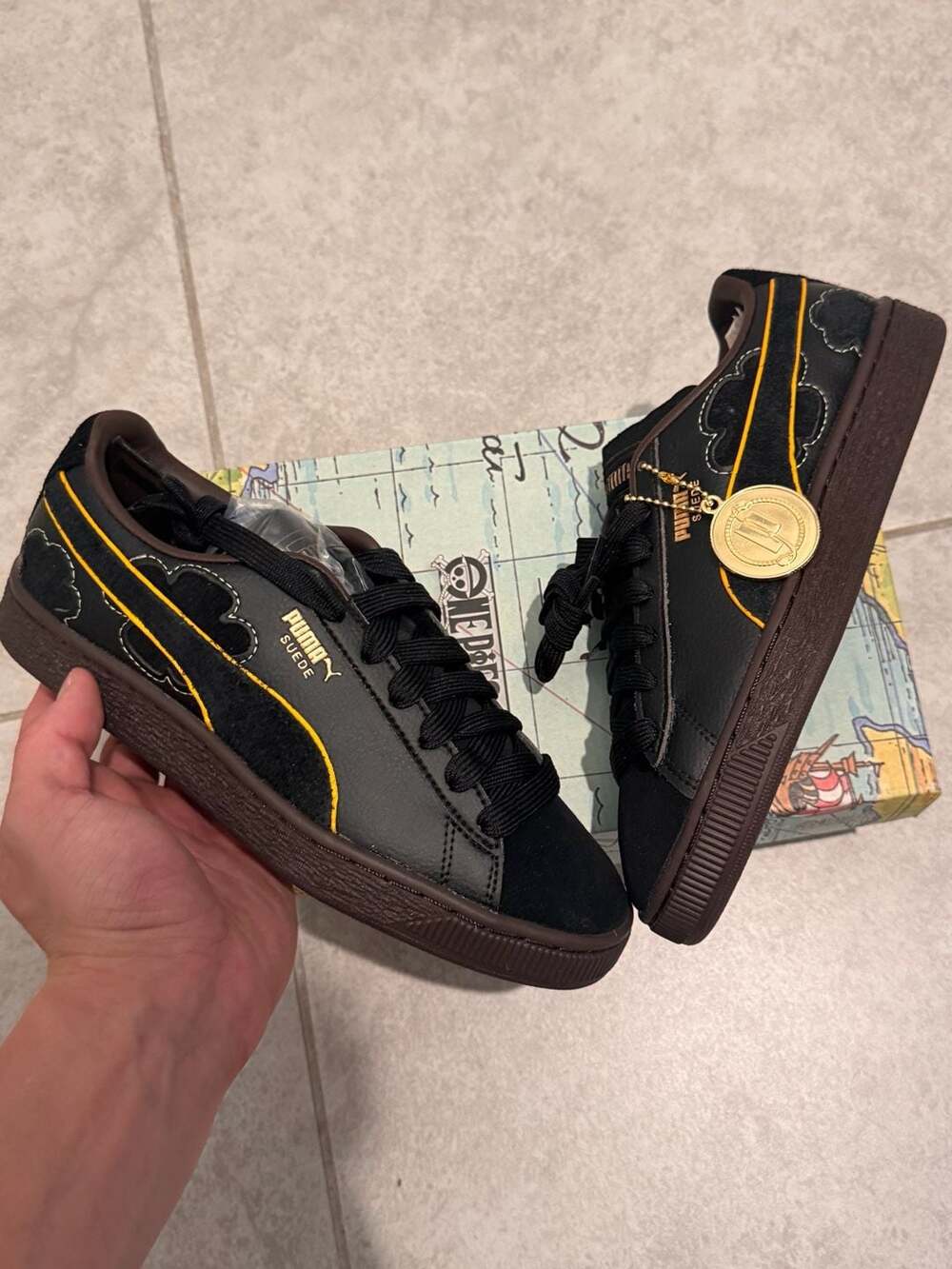 Puma Suede 4 One Piece Jr Blackbeard Black Dark Chocolate